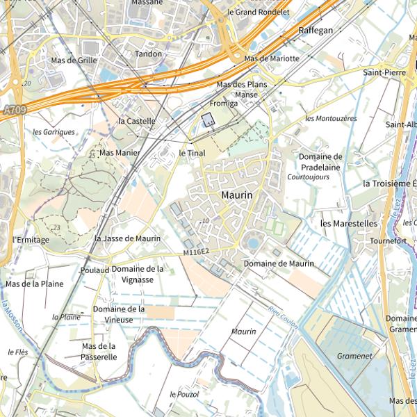 Plan cartographique de Étang du Méjean