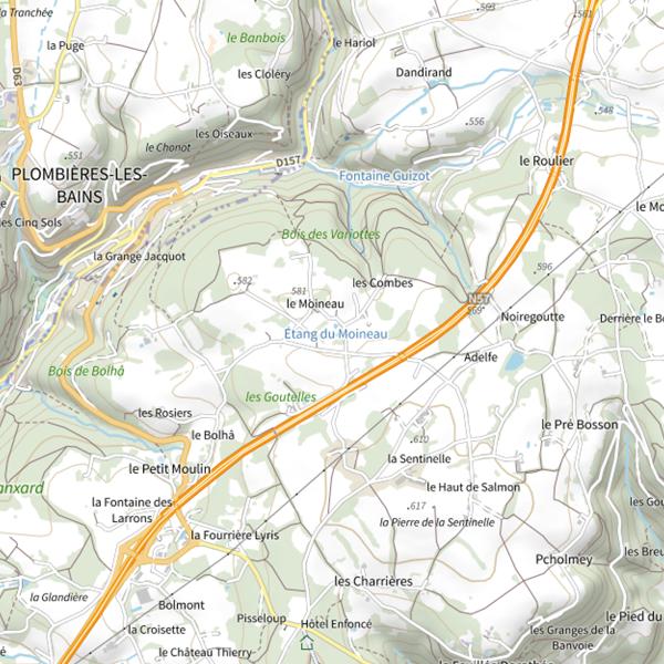 Plan cartographique de Étang du Moineau