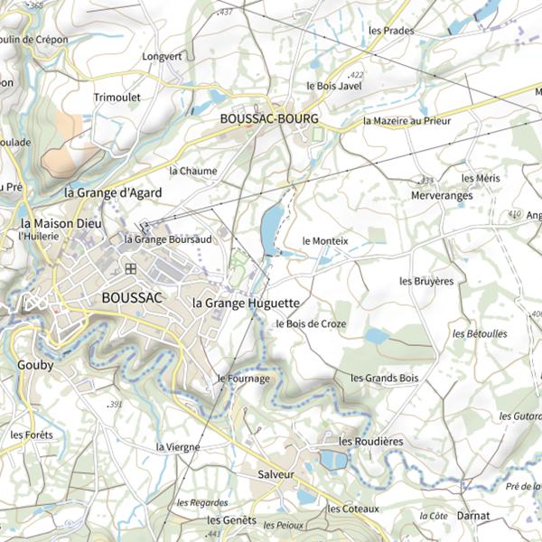 Plan cartographique de Étang du Montet