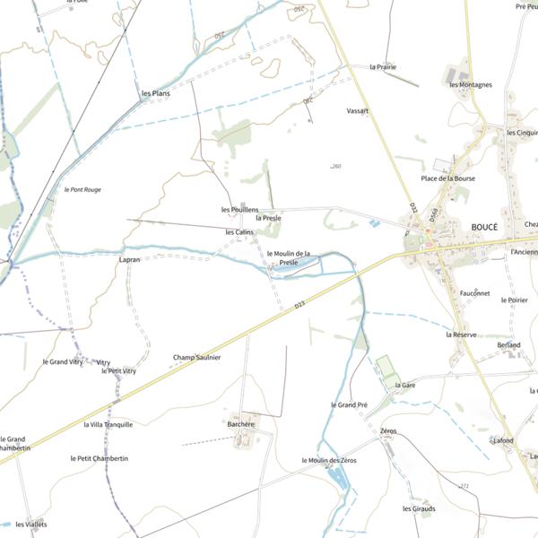 Plan cartographique de Étang du moulin de la Presle