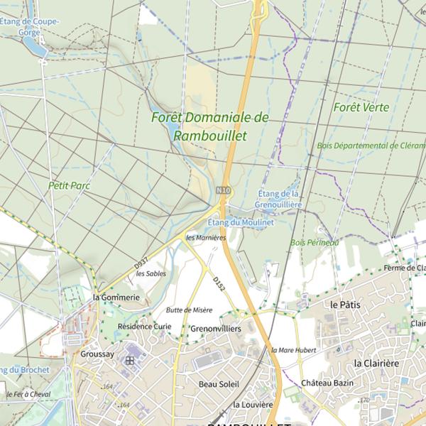 Plan cartographique de Étang du Moulinet