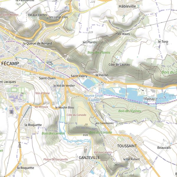 Plan cartographique de Étang du Nid de Verdier