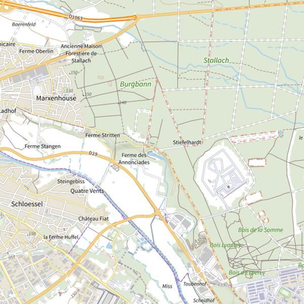 Plan cartographique de Étang du Nonnenhof
