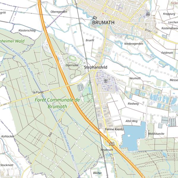 Plan cartographique de Étang du Parc