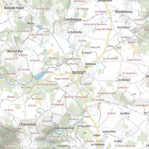 Plan cartographique de Étang du Peché