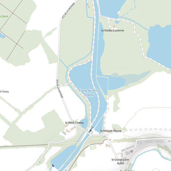 Plan cartographique de Étang du Petit Chaloy