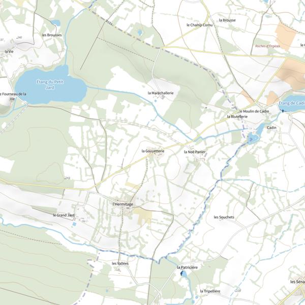 Plan cartographique de Étang du Petit Jard