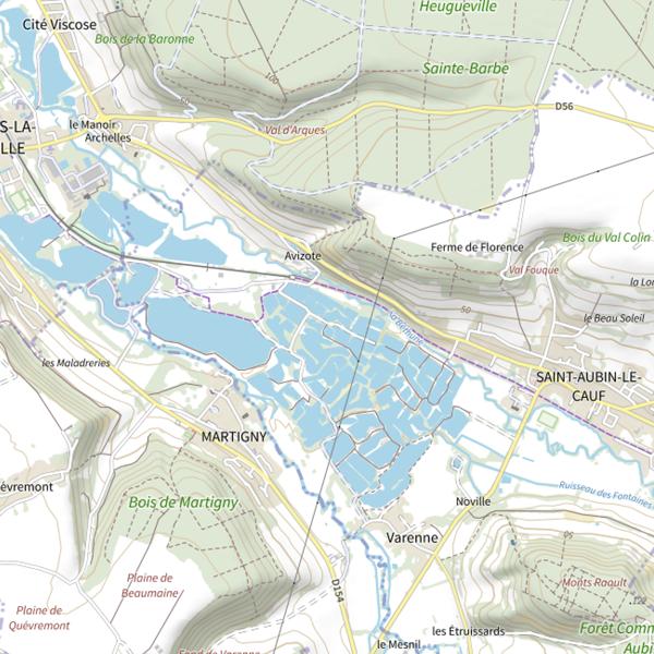 Plan cartographique de Étang du Petit Launay