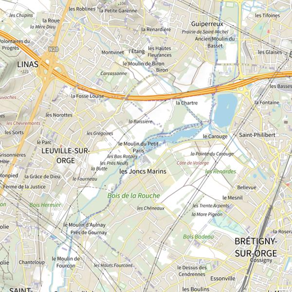 Plan cartographique de Étang du Petit Paris