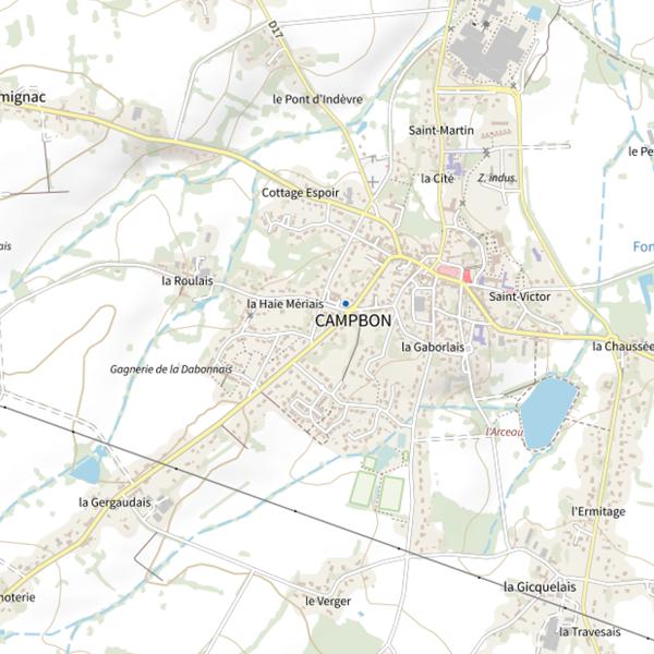 Plan cartographique de Étang du Pilory