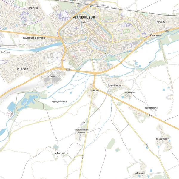 Plan cartographique de Étang du Poelley