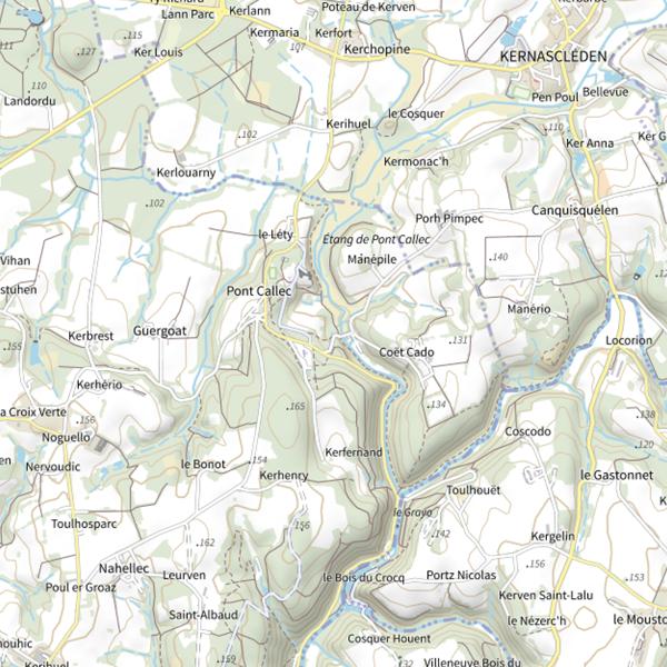 Plan cartographique de Étang du Pont Calleck