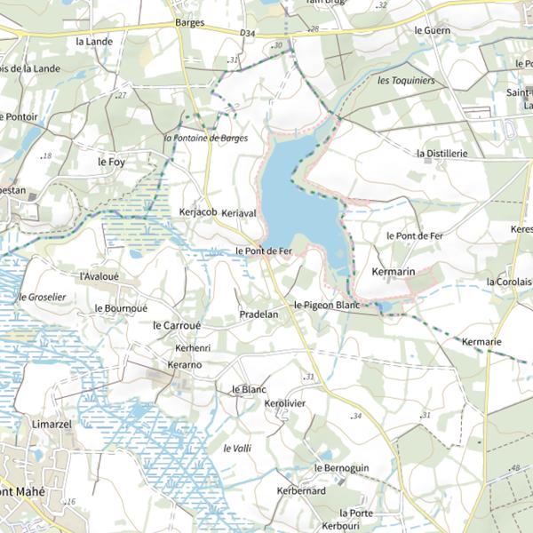 Plan cartographique de Étang du Pont de Fer