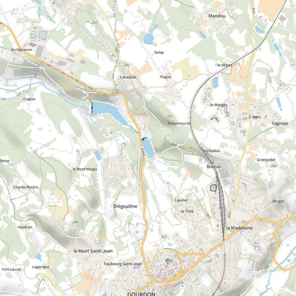 Plan cartographique de Étang du Pont du Gay
