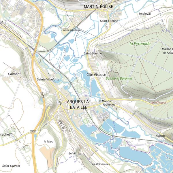 Plan cartographique de Étang du Pont jaune