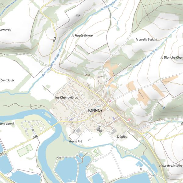 Plan cartographique de Étang du Pont (Tonnoy)