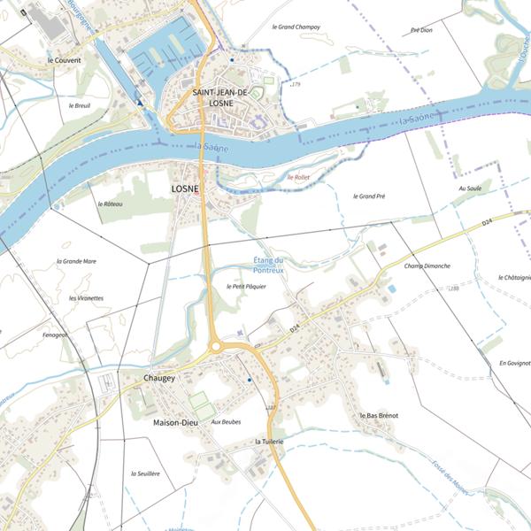 Plan cartographique de Étang du Pontreux