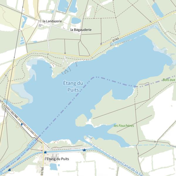 Plan cartographique de Étang du Puits (Argent-sur-Sauldre)