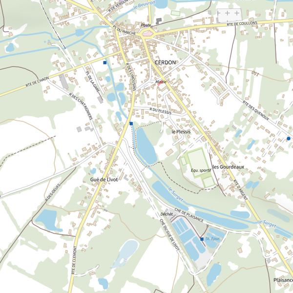 Plan cartographique de Étang du Puits (Cerdon)