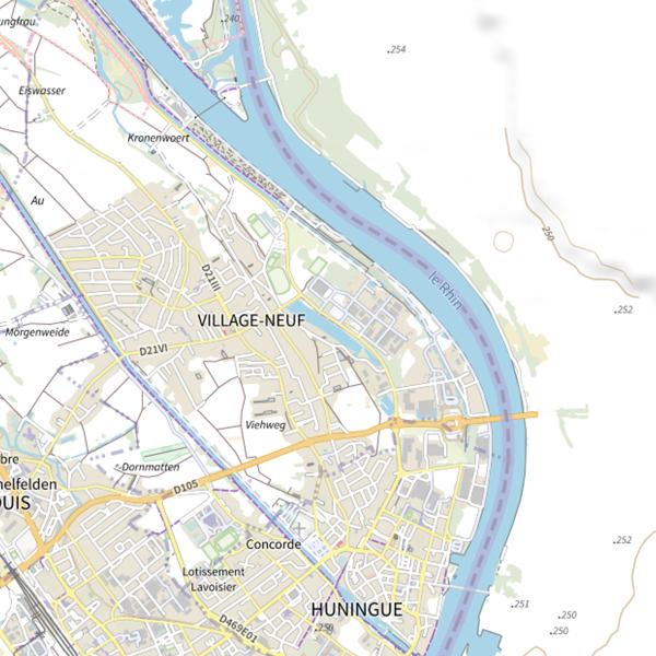 Plan cartographique de Étang du quakeri