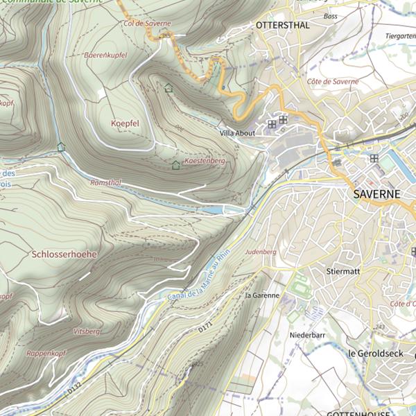 Plan cartographique de Étang du Ramsthal