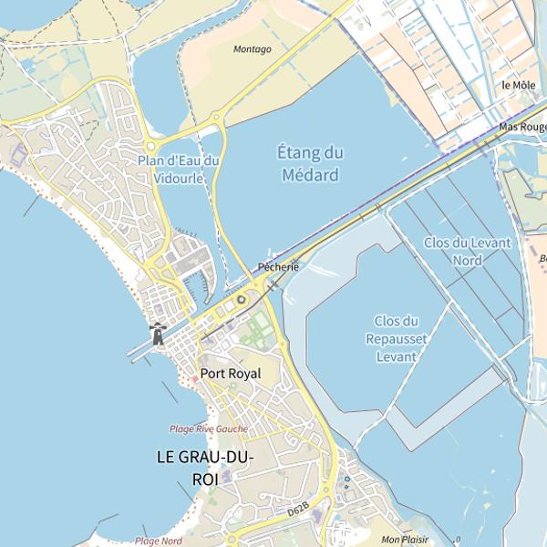 Plan cartographique de Étang du Repausset Levant