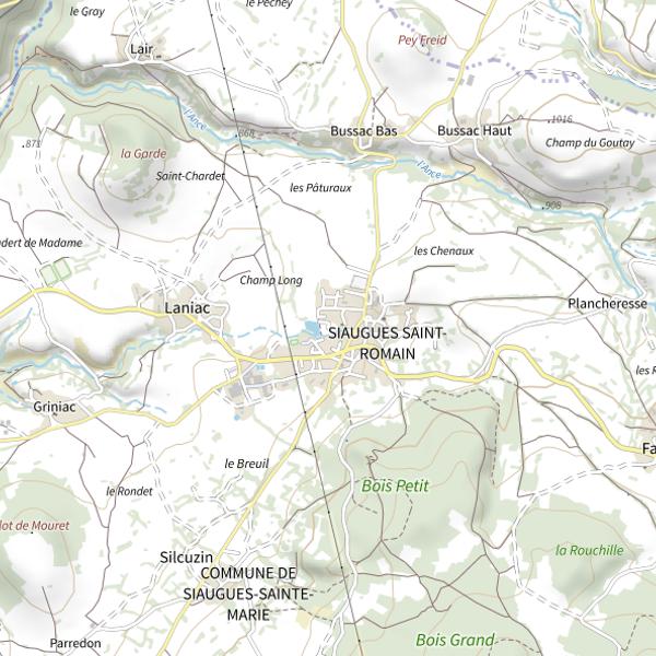 Plan cartographique de Étang du repos