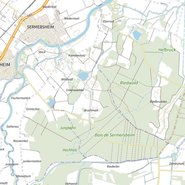 Plan cartographique de Étang Du Rustloch