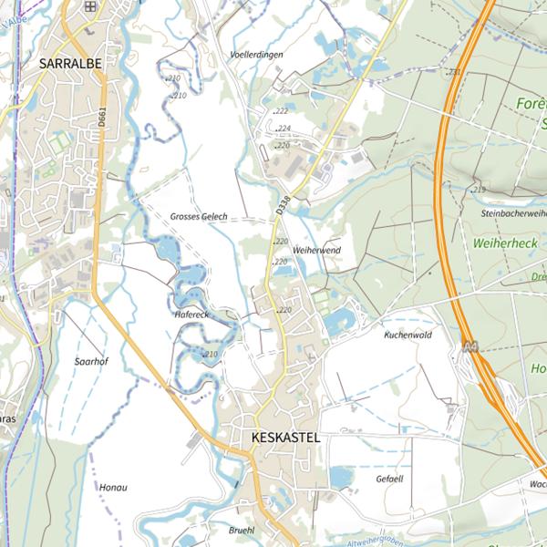 Plan cartographique de Étang du Schleck