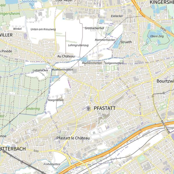 Plan cartographique de Étang du seeboder