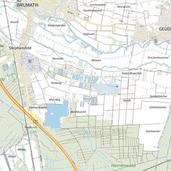 Plan cartographique de Étang du Sherif