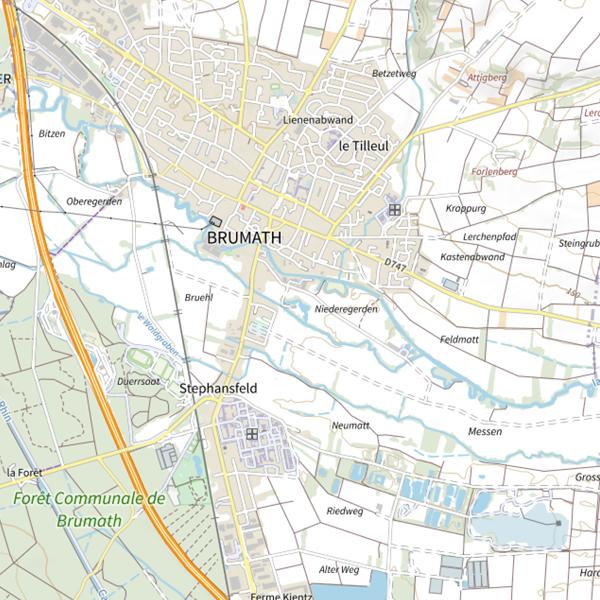 Plan cartographique de Étang du Siège