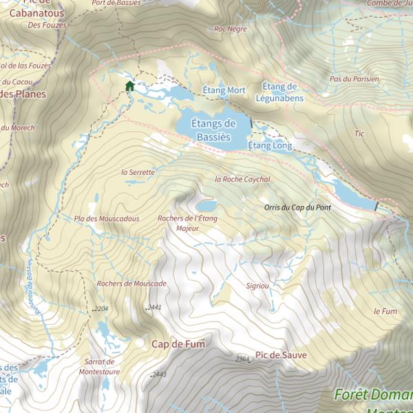 Plan cartographique de Étang du Sigriou