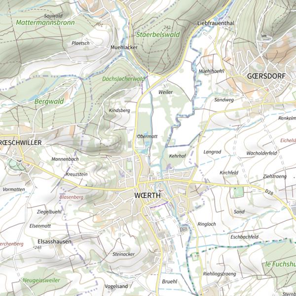 Plan cartographique de Étang du Stockmatt