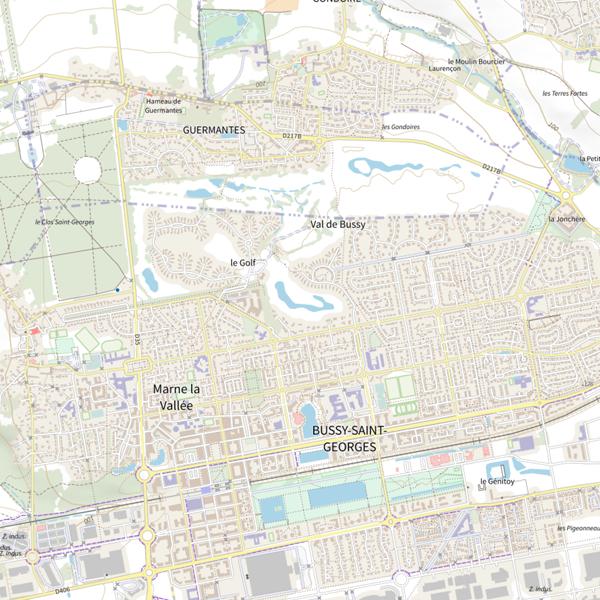 Plan cartographique de Étang du Swing