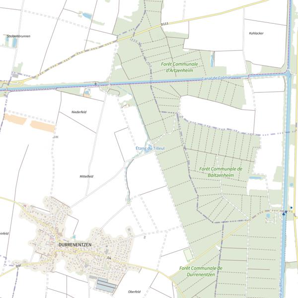 Plan cartographique de Étang du Tilleul