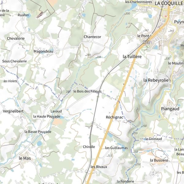 Plan cartographique de Étang du Touroulet