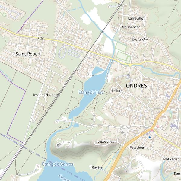 Plan cartographique de Étang du Turc