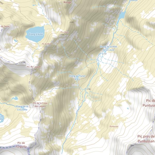 Plan cartographique de Étang du Turon d'Ars