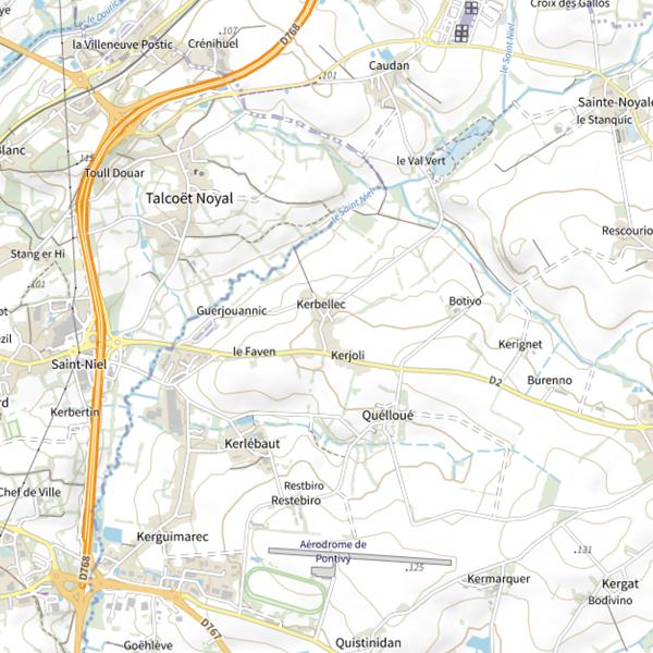 Plan cartographique de Étang du Valvert