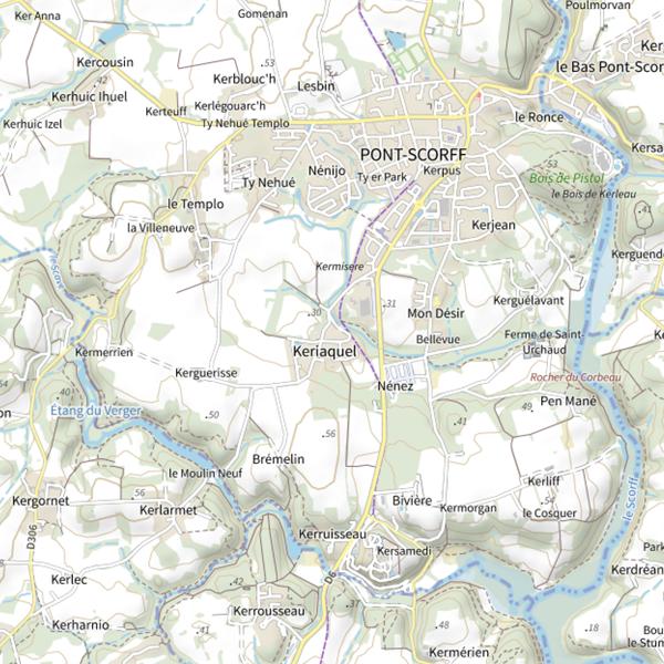 Plan cartographique de Étang du Verger