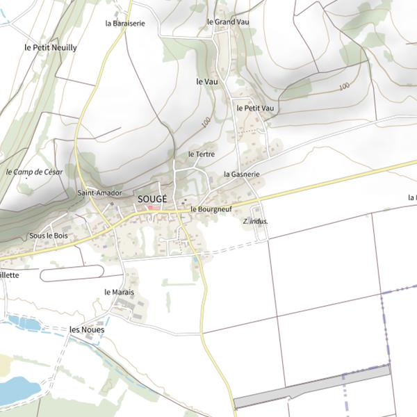 Plan cartographique de Étang du Vieux Bourg