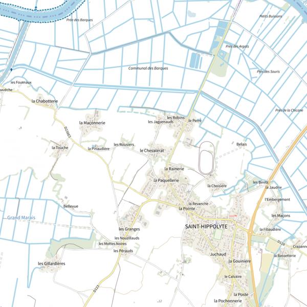 Plan cartographique de Étang du vieux pont