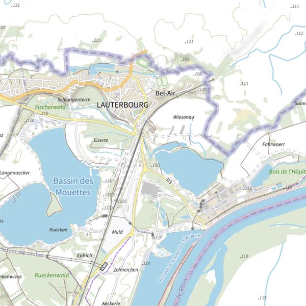 Plan cartographique de Étang du Vieux-Rhin