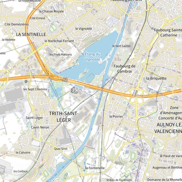 Plan cartographique de Étang du Vignoble