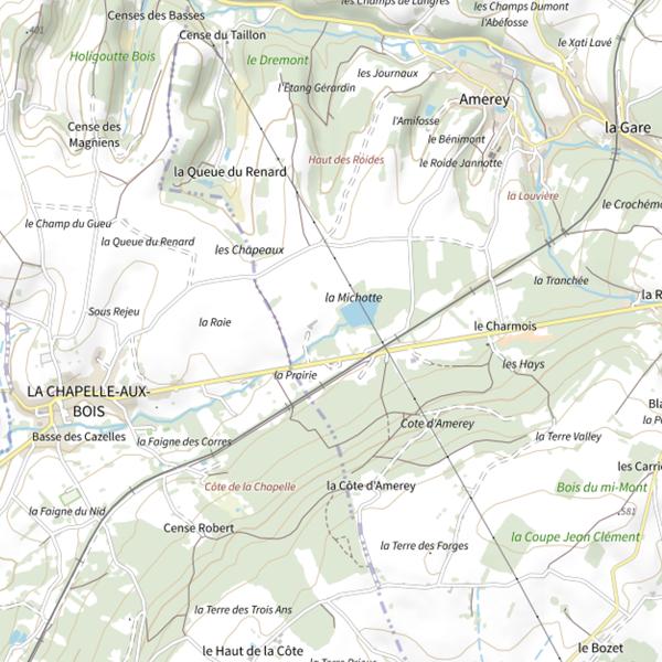 Plan cartographique de Étang du Void du Fou