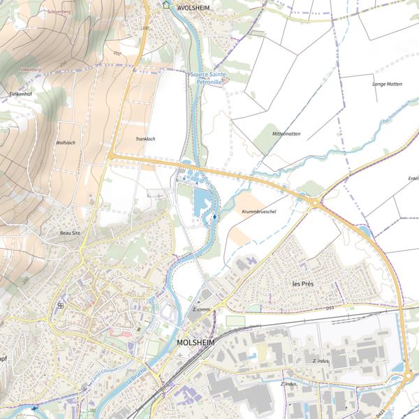 Plan cartographique de Étang du Zich Concours