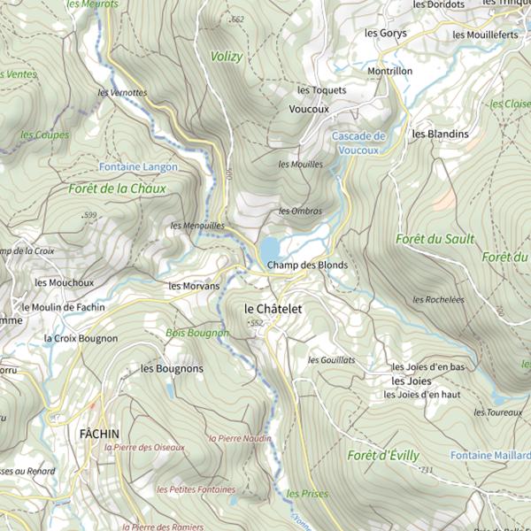 Plan cartographique de Étang d'Yonne
