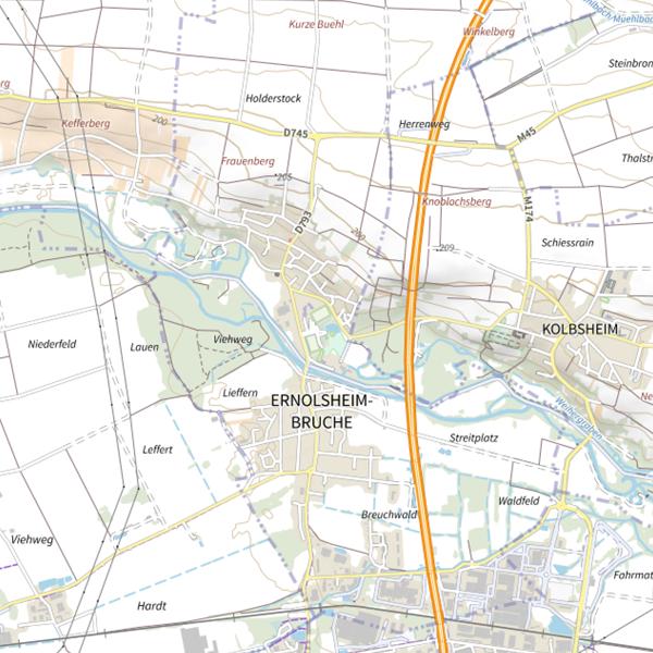 Plan cartographique de Étang Ernolsheim