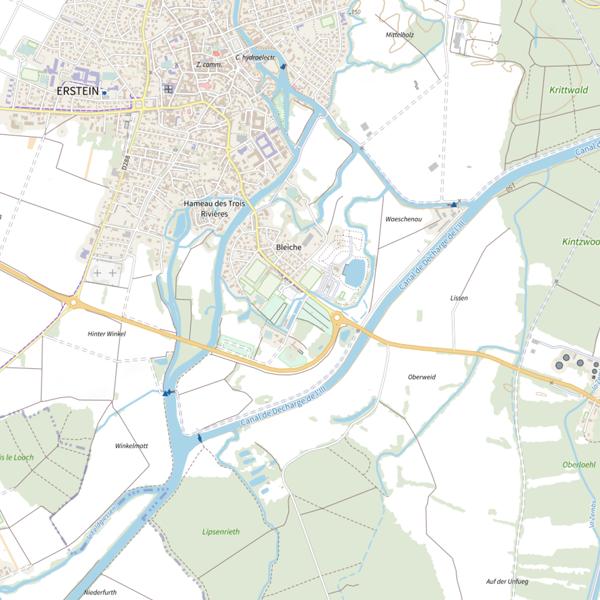 Plan cartographique de Étang Erstein